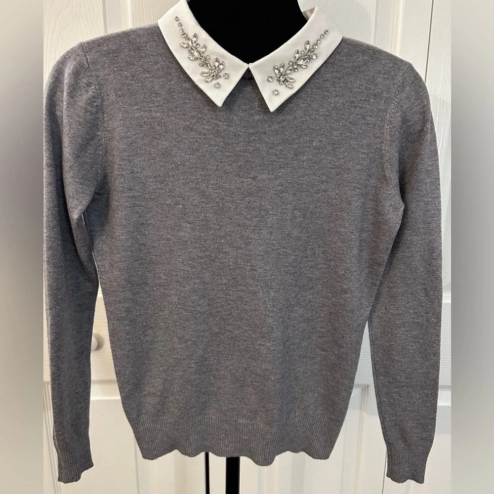 Milano Rhinestone collar sweater - Picture 2 of 7